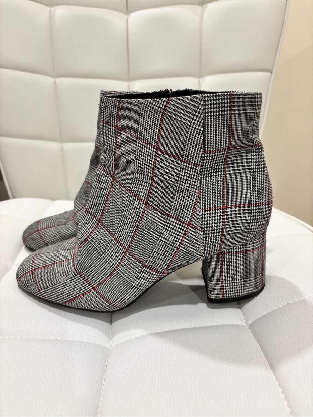 Kelly and Katie Plaid Booties 9.5
